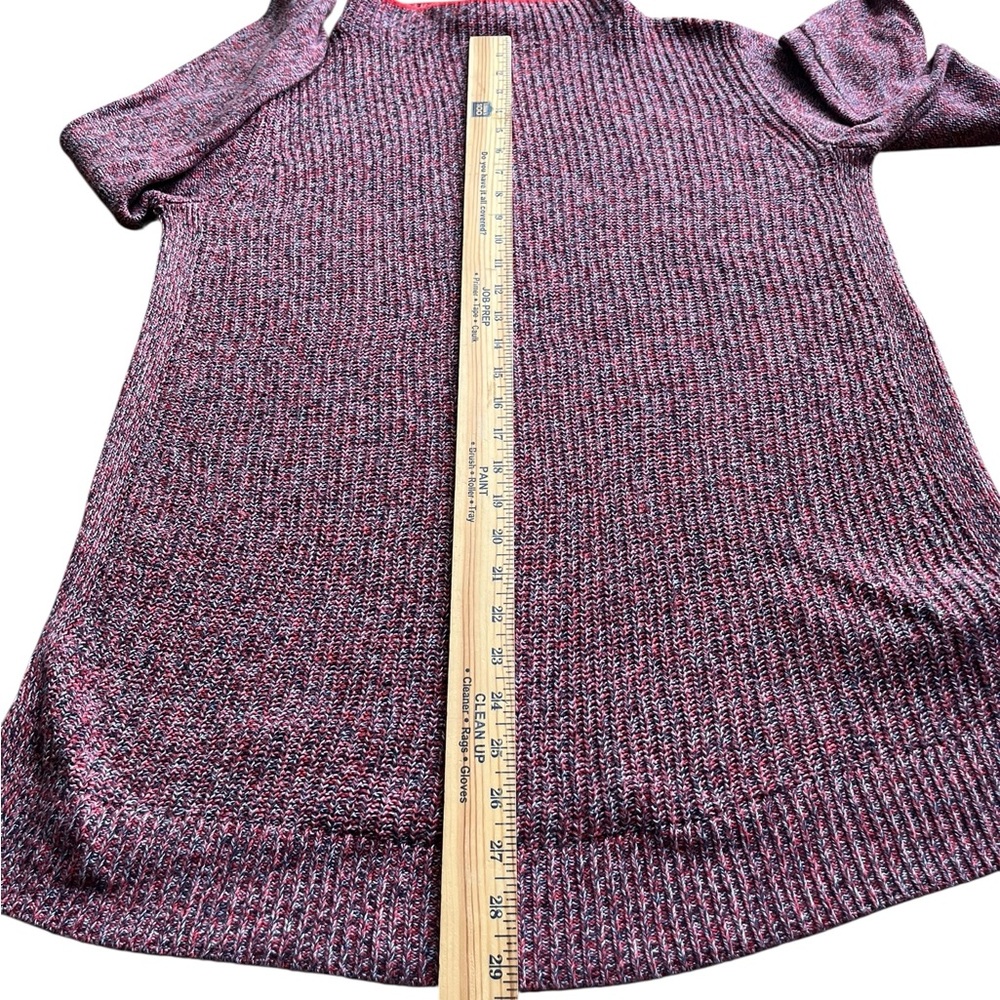 LOFT 100% cotton size, medium Red and Black Knit Top - Picture 5 of 7